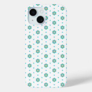 repeated geometric floral pattern design  iPhone 15 case