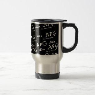 repeated names & initials personalised travel mug