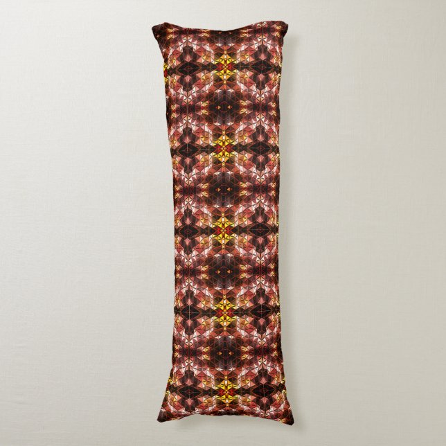 Repeated of red triangle generating strange shapes body cushion (Front Vertical)