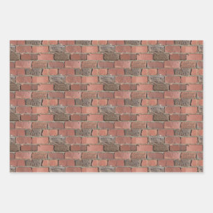 Repeating Antique Brick Pattern Wrapping Paper Sheet
