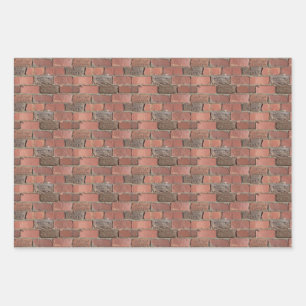 Repeating Antique Brick Pattern Wrapping Paper Sheet