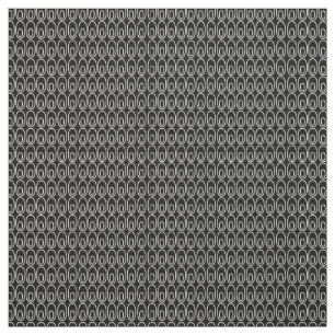 Repeating Black Ovals Fabric