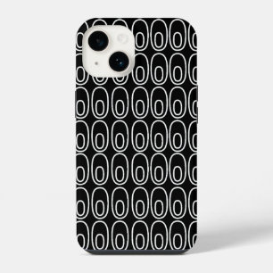 Repeating Black Ovals iPhone 14 Case