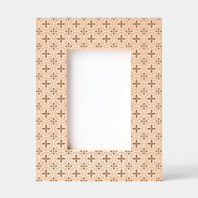 Repeating Blue Botanical Flower Design Etched Frames (Front)