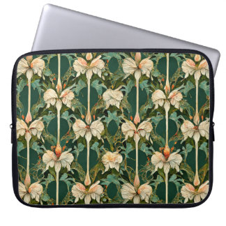 Repeating Botanical Patterns Laptop Sleeve