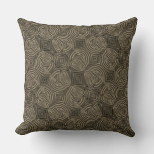 Repeating chocolate circles cushion