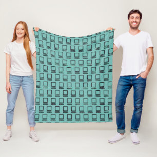 Repeating Computers Fleece Blanket