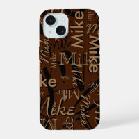 Repeating Custom Name Modern Brown