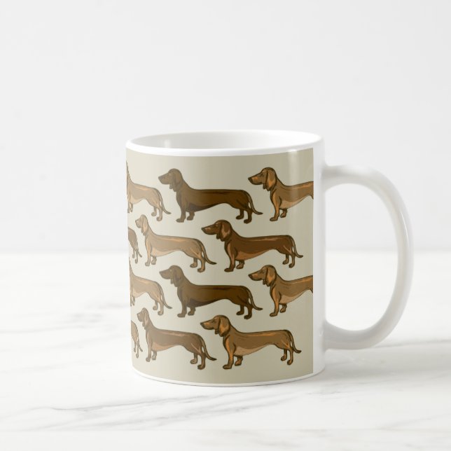 Repeating Dachshunds Coffee Mug (Right)