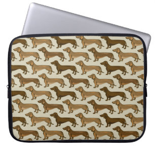 Repeating Dachshunds Pattern Laptop Sleeve