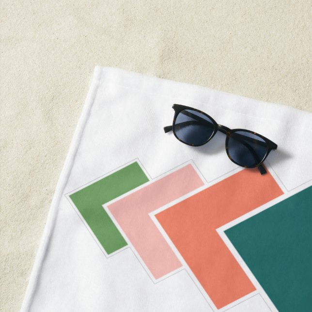 Repeating Diamonds  Beach Towel (In Situ)