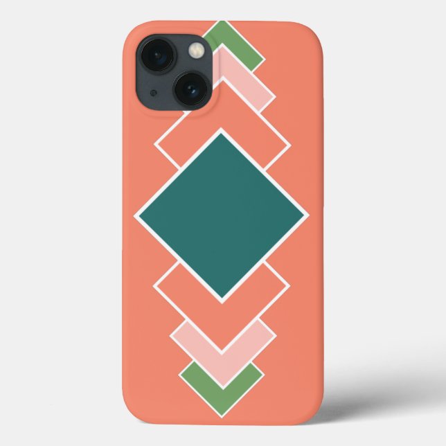 Repeating Diamonds Case-Mate iPhone Case (Back)
