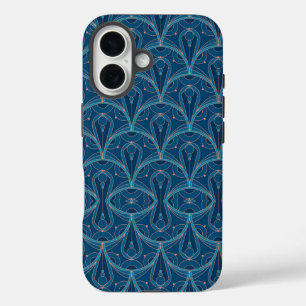 Repeating geometric Art Deco pattern iPhone 16 Case