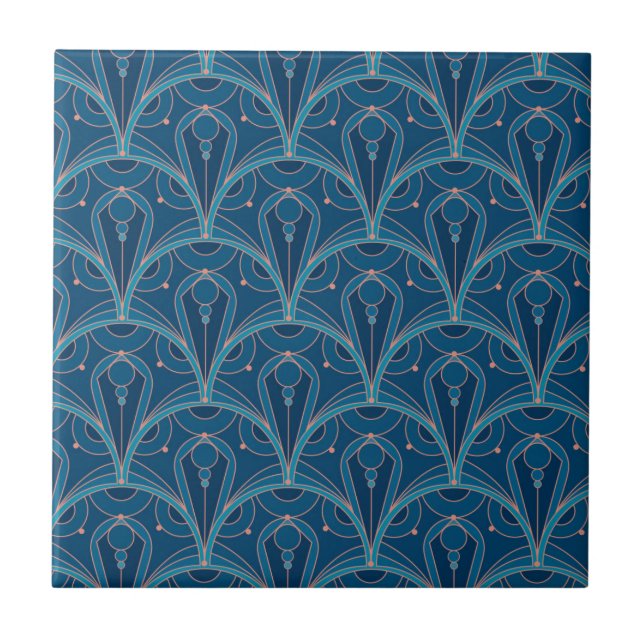 Repeating geometric Art Deco pattern Tile (Front)
