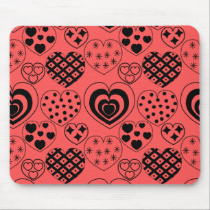 Repeating Hearts Mouse Pad