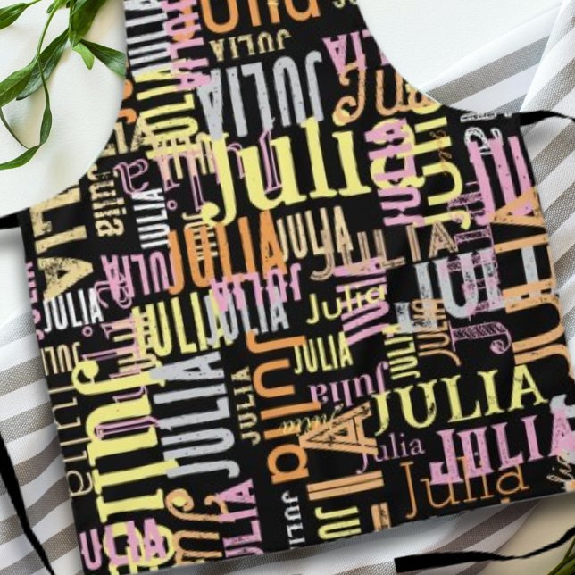 Repeating Her Name / Colours on Black Apron (Creator Uploaded)