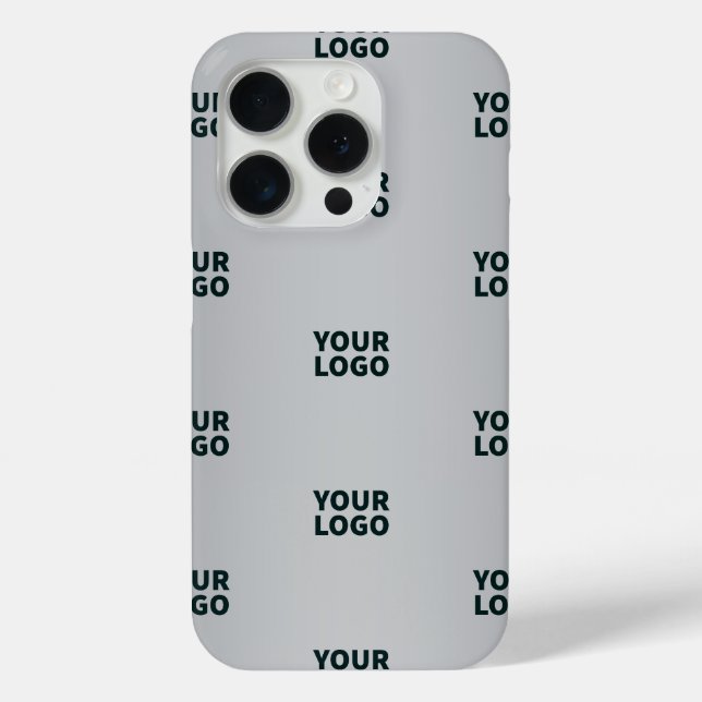 Repeating Logos on Grey Gradient (editable colour) Case-Mate iPhone Case (Back)