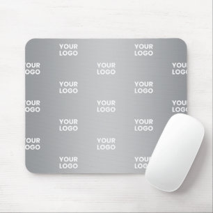 Repeating Logos on Grey Gradient (editable colour) Mouse Pad