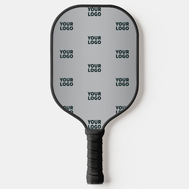 Repeating Logos on Grey Gradient (editable colour) Pickleball Paddle (Front)