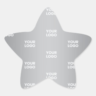 Repeating Logos on Grey Gradient (editable colour) Star Sticker