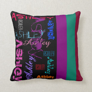 Repeating Name Ashley 6 letters Custom Pillow