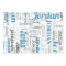 Repeating Name Personalised Blue Med. Length Name