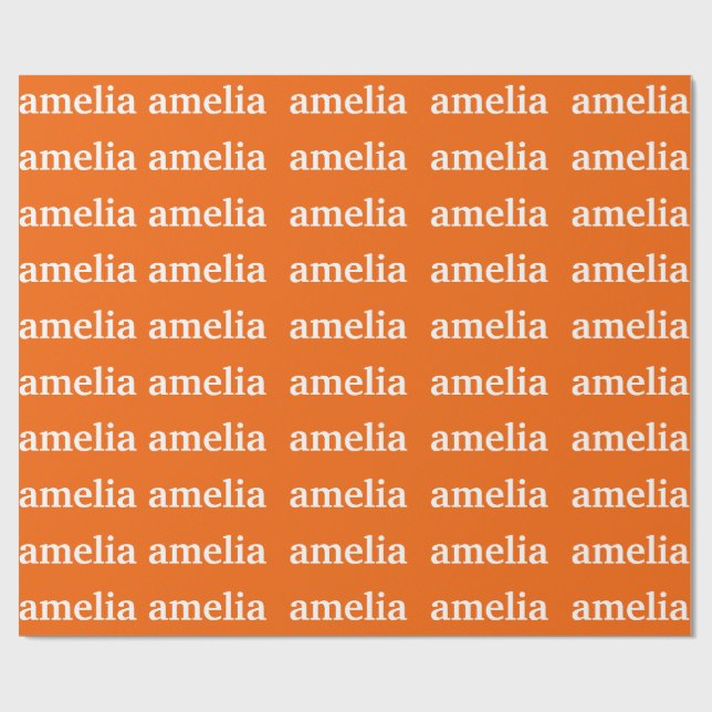 Repeating Name Personalised Wrapping Paper (Flat)