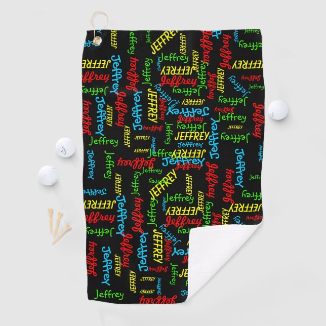 Repeating Names Putter Golf Towel (InSitu)