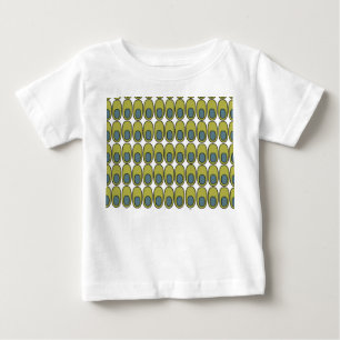 Repeating Olive Green and Gray Ovals Baby T-Shirt