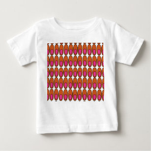Repeating Orange and Pink Ovals Baby T-Shirt