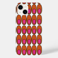 Repeating Orange and Pink Ovals