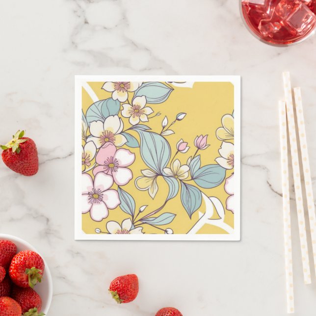 Repeating pattern in pastel colors napkin (Insitu)