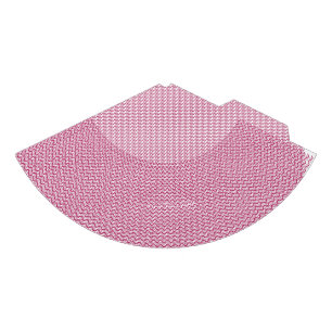 Repeating pattern of small, wavy, reddish-pink lin party hat