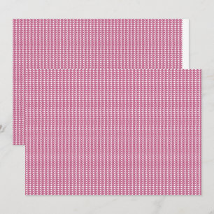 Repeating pattern of small, wavy, reddish-pink lin thank you card