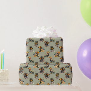 Repeating Pattern with Cute Dachshunds Pet Dog Wrapping Paper