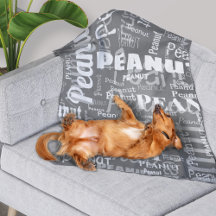 Repeating Pet Name Pattern Grey White Modern