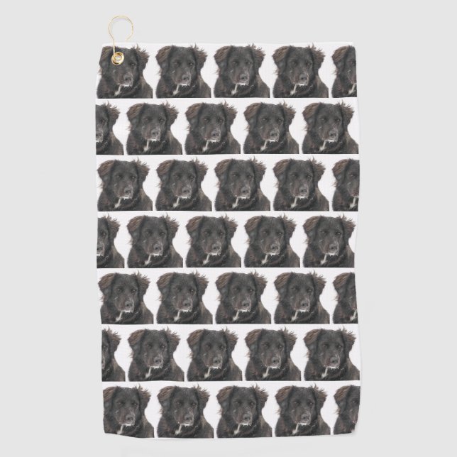 Repeating Photo Pattern Golf Towel (Front)