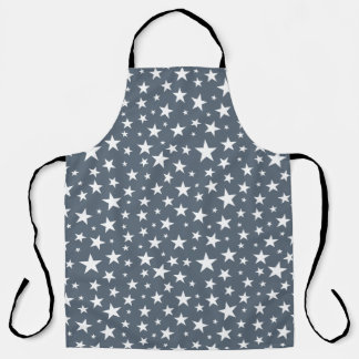 Repeating Star Pattern All-Over Print Apron