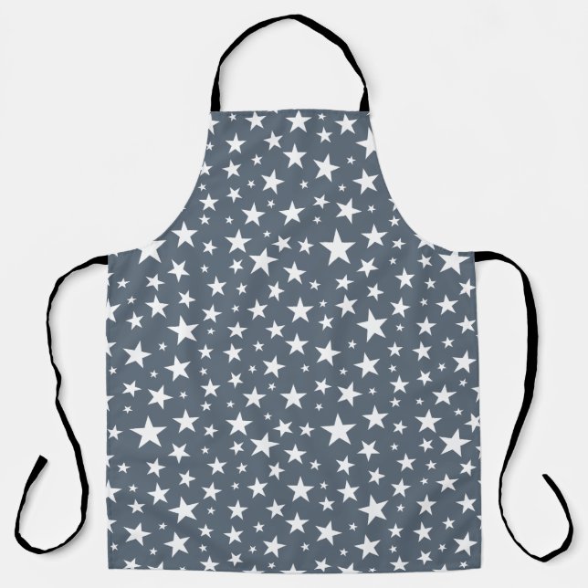 Repeating Star Pattern All-Over Print Apron (Front)