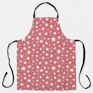 Repeating Star Pattern All-Over Print Apron
