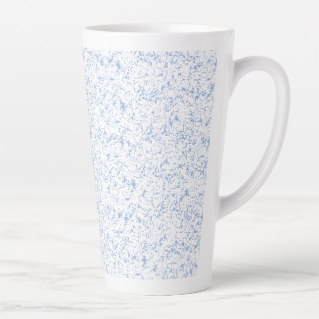 Repeating, subtle, textured, white background patt latte mug (Right)