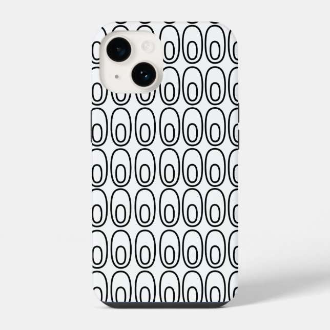 Repeating White Ovals iPhone Case (Back)