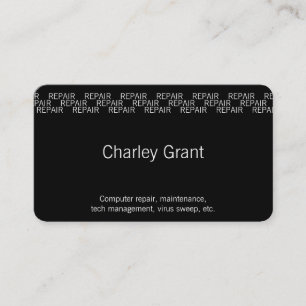 Repeating Word Occupation (Repair) Business Card