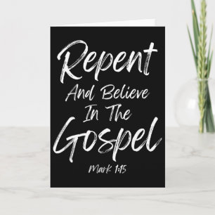 Repent And Believe In The Gospel Lenten Ash Wednes Card