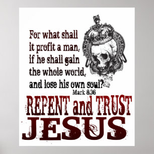 Repent and Trust Jesus Poster