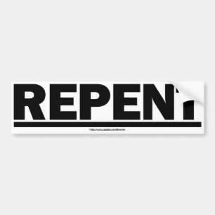 REPENT BUMPER STICKER
