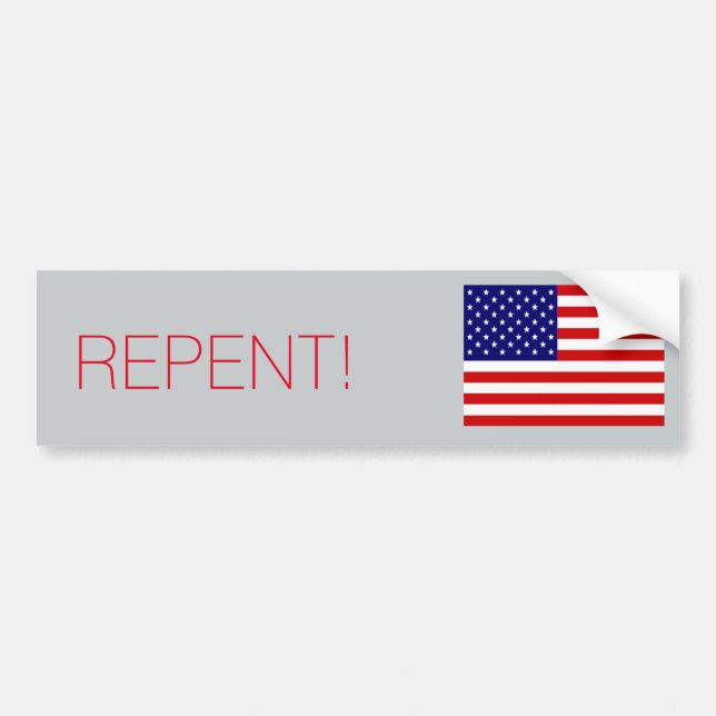 REPENT BUMPER STICKER (Front)