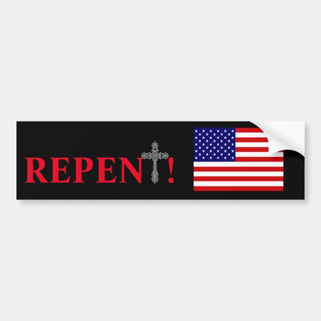 REPENT BUMPER STICKER (Front)