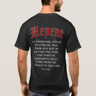 Repent Inspiration Motorcycle Christian Faith Bike T-Shirt