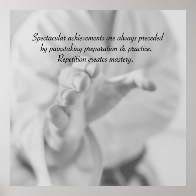 Repetition creates mastery. poster (Front)